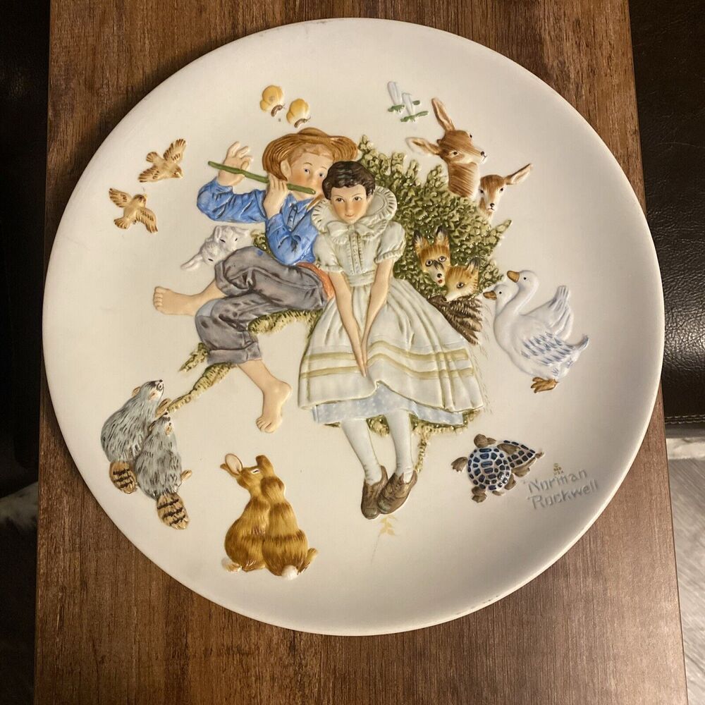 Vintage NORMAN ROCKWELL Plate SPRING-SWEET SONG SO YOUNG PLATE" Collectible